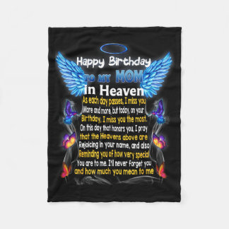Cobertor De Velo Mãe anjo no céu poema, feliz dia das mães orgulhos