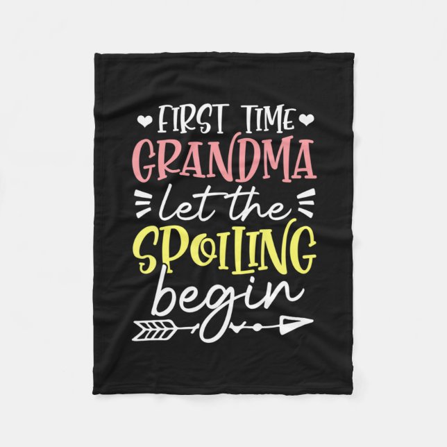 Cobertor De Velo Mãe Arte Primeira Vez Avó Aniversário (Frente)