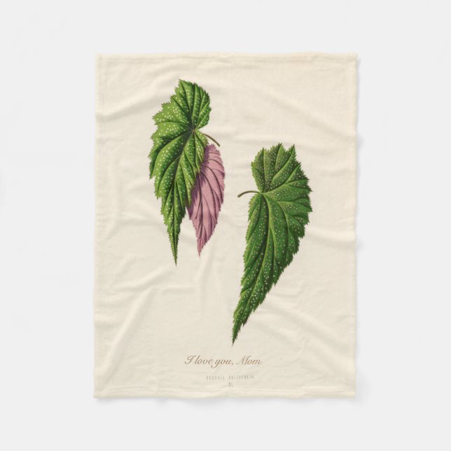 Cobertor De Velo Mãe Botânica Personalizada (Frente)