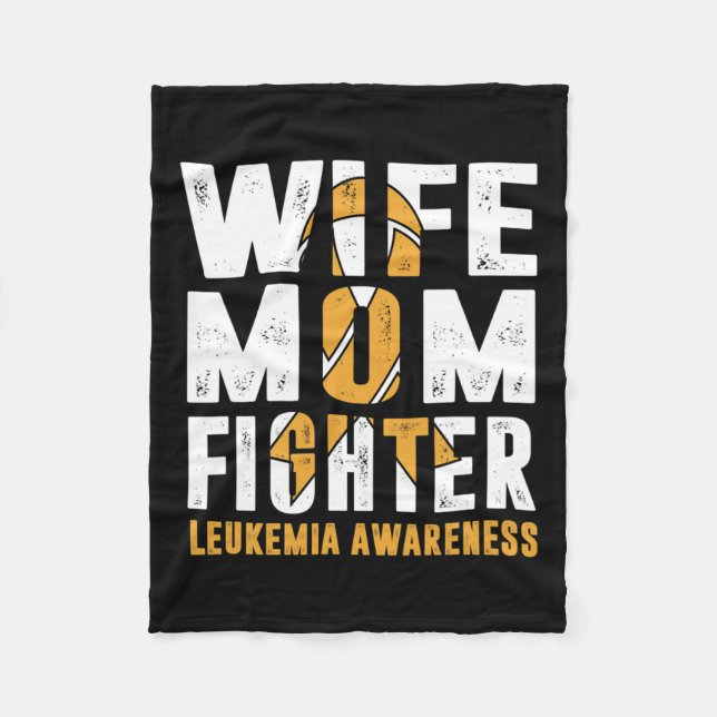 Cobertor De Velo Mãe Combatendo Leucemia Consciência (Frente)
