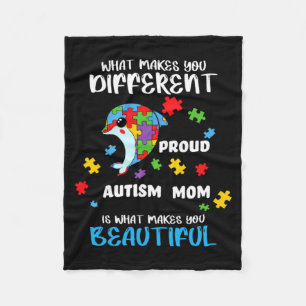 Cobertor De Velo Mãe Consciente do Autismo Mãe Orgulhosa Menino Aut