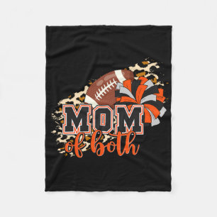 Cobertor De Velo Mãe de Ambos o Futebol Torcer Laranja Preto Pom Le