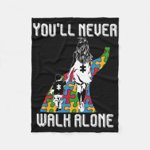 Cobertor De Velo Mãe de Autista Você Nunca Andará Sozinho Apoio Aut
