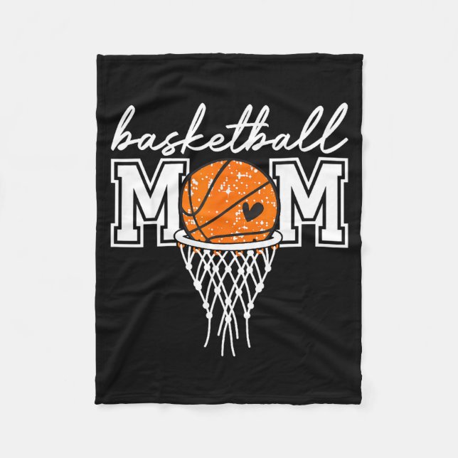 Cobertor De Velo Mãe de basquete retrô mama mãe engraçada dia de jo (Frente)