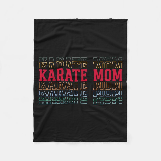 Cobertor De Velo Mãe de Karate Texto Engraçado Camadas Mãe Mãe Trei (Frente)