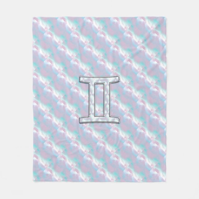 Cobertor De Velo Mãe de Pearl Decor Gemini Símbolo Zodíaco (Frente)