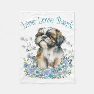 Cobertor De Velo Mãe de Shih Tzu Floral
