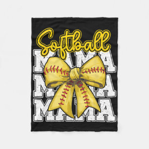 Cobertor De Velo Mãe de Softball Coquette Laço Esporte Mãe Dia das