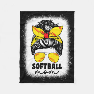 Cobertor De Velo Mãe de Softball Para Mulheres Cabelo Desgrenhado C