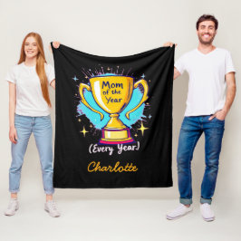 Cobertor De Velo Mãe do Ano | Dia de as mães Personalizado Engraçad