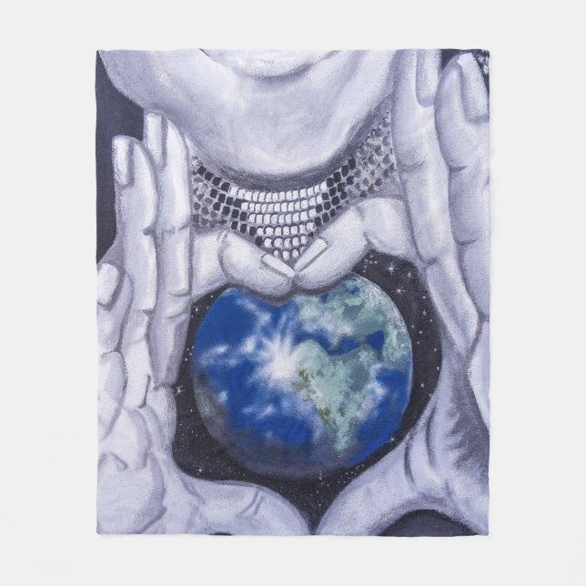 Cobertor De Velo Mãe do Dia da Terra (Frente)