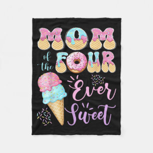 Cobertor De Velo Mãe do Quatro Sempre Doce Sorvete de 4º Aniversári