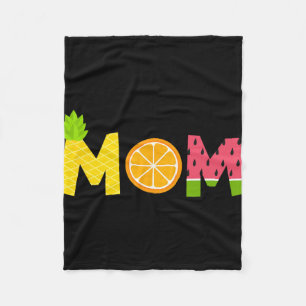 Cobertor De Velo Mãe engraçada amante de frutas de verão Mamãe fati