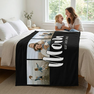 Cobertor De Velo Mãe Estabeleceu Elegante Roteiro Preto 3 Foto