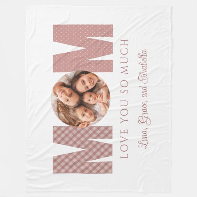 Cobertor De Velo Mãe Foto Fleece Blanket (Frente)