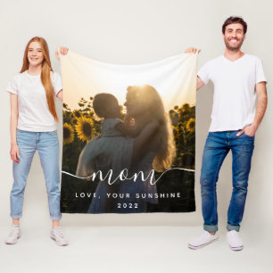 Cobertor De Velo Mãe Foto Fleece Blanket