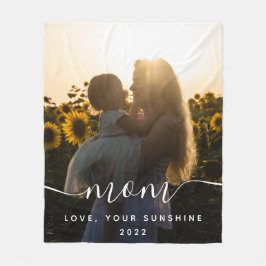 Cobertor De Velo Mãe Foto Fleece Blanket