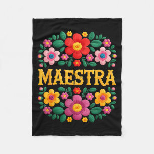 Cobertor De Velo Mae graciosa bordado floral mexicano ditado Maestr
