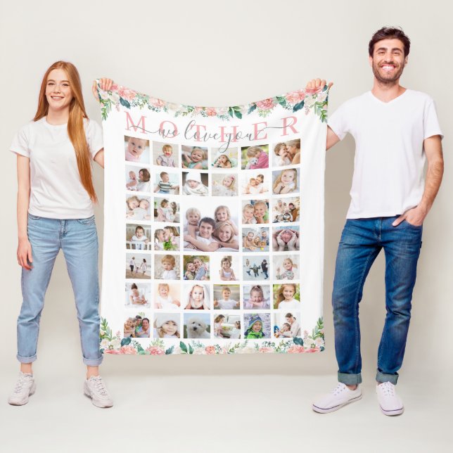 Cobertor De Velo Mãe Nós Te Amo 39 Foto Foto Manuscrita Floral (In Situ)