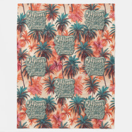 Cobertor De Velo Mãe, o Coração do Padrão Tropical da Família