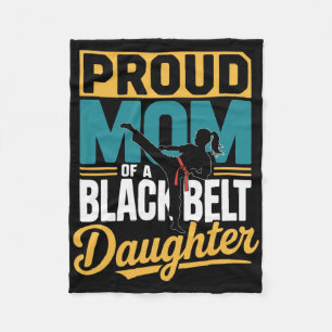 Cobertor De Velo Mãe Orgulhosa De Uma Filha De Cinturão Negro 1