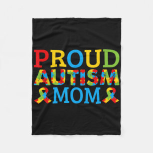 Cobertor De Velo Mãe Orgulhosa Usa Peças de Puzzle Coloridas Pelo A
