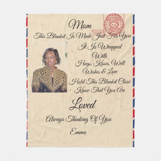 Cobertor De Velo Mãe Personaliza Fleece Blanket (Frente)
