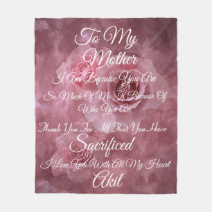 Cobertor De Velo Mãe Personaliza o Fleece Blanket