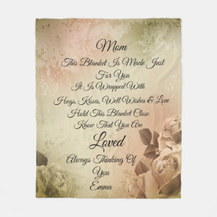 Cobertor De Velo Mãe Personalizar Fleece em Aberto
