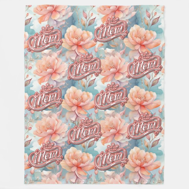 Cobertor De Velo Mãe Queen Floral (Frente)
