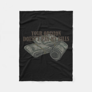 Cobertor De Velo Mãe Slogan Gráfico Sua opinião não paga minha cont