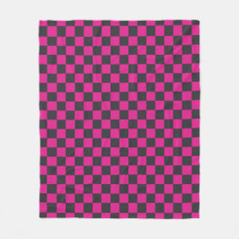 Cobertor De Velo Magenta and smoke checkerboard pattern