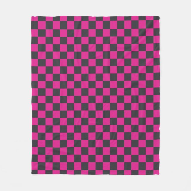 Cobertor De Velo Magenta and smoke checkerboard pattern (Frente)