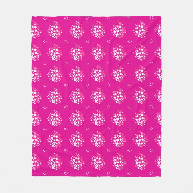 Cobertor De Velo Magenta Minimal Dot Pattern Design (Frente)
