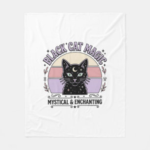 Cobertor De Velo Magia de Gato Preto Gato Preto Arte Vetorial Vinta