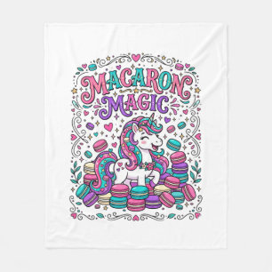 Cobertor De Velo Magia de Macaron de Unicórnio Colorido Mercado Art