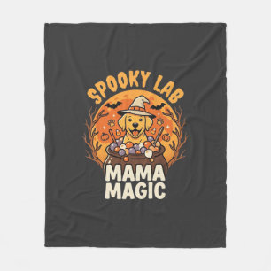 Cobertor De Velo Mágica Mãe Labrador de Halloween