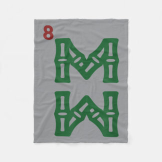 Cobertor De Velo Mahjong Bambu Sozu Oito Bambu Peça Mahjong Chinês