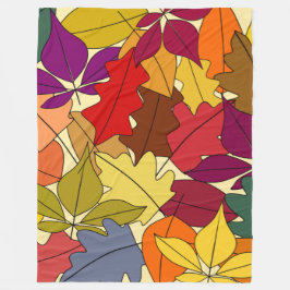 Cobertor De Velo Mais Folhas de outono