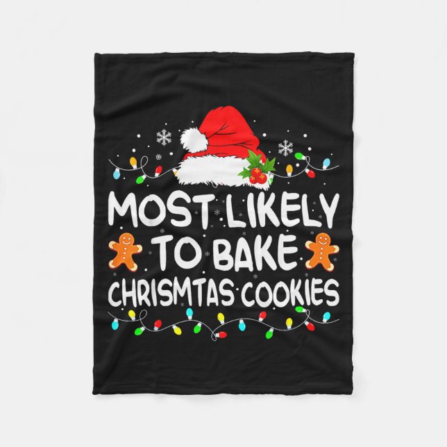 Cobertor De Velo Mais Propenso a Assar Biscoitos de Natal Engraçado (Frente)