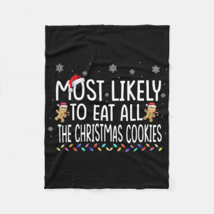 Cobertor De Velo Mais Propenso a Comer Todos os Biscoitos de Natal