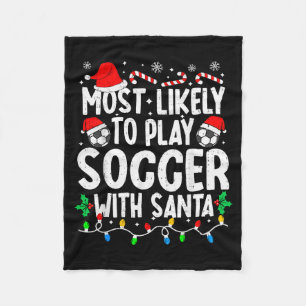 Cobertor De Velo Mais Propenso a Jogar Futebol com o Papai Noel Cor