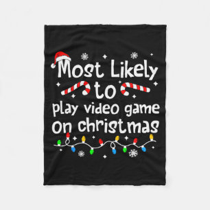 Cobertor De Velo Mais Propenso a Jogar Videojogos no Jogo de Natal