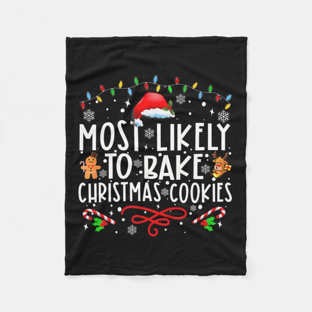 Cobertor De Velo Mais Provável A Assar De Biscoitos De Natal (Frente)