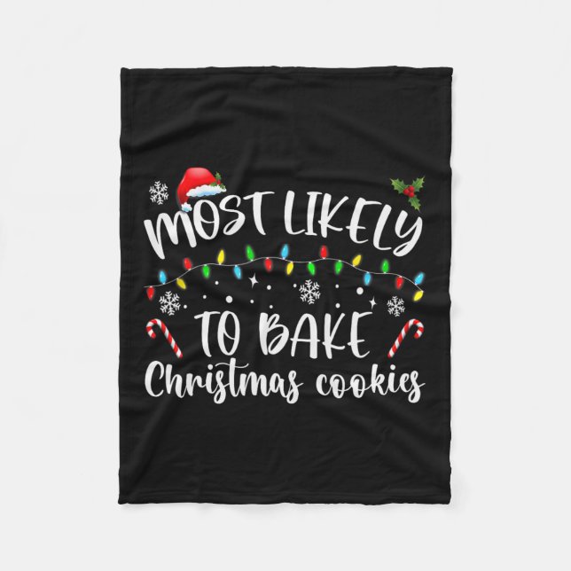 Cobertor De Velo Mais Provável A Assar De Biscoitos De Natal (Frente)
