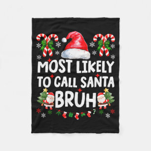 Cobertor De Velo Mais Provável Chamar Papai Noel Bruh Natal Família