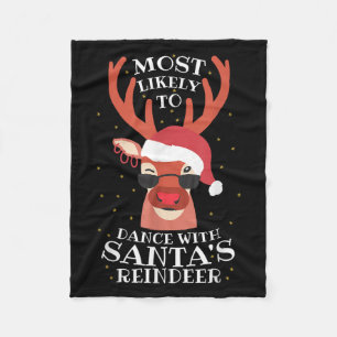 Cobertor De Velo Mais Provável Dançar Com Os Renais Do Papai Noel,N