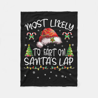 Cobertor De Velo Mais Provável de Peidar no Colo de Papai Noel Nata