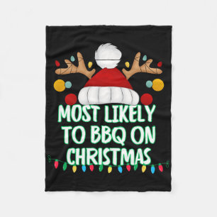 Cobertor De Velo Mais Provável Para Churrasco No Natal Engraçado Co