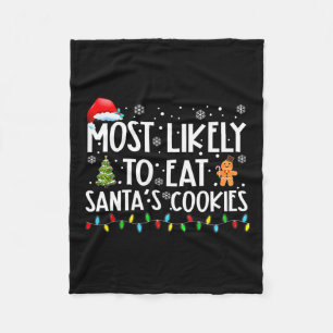 Cobertor De Velo Mais Provável Para Comer Cookies De Papai noel Div